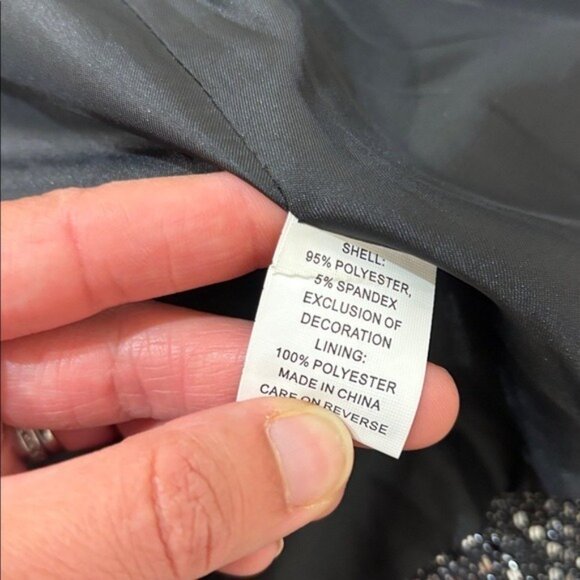 WD.NY Black Sequin Blazer size Large holiday part new years eve - Picture 6 of 7